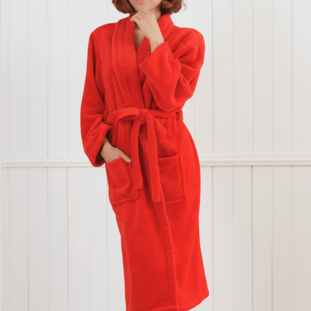 Phyllis Cotton Dressing Gown - Red