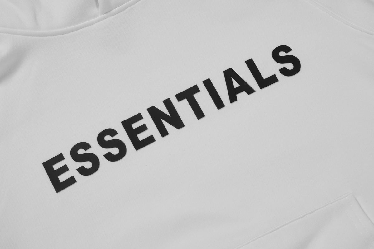 ES Hoodie - White Oversized Long-Sleeve Pullover Unisex