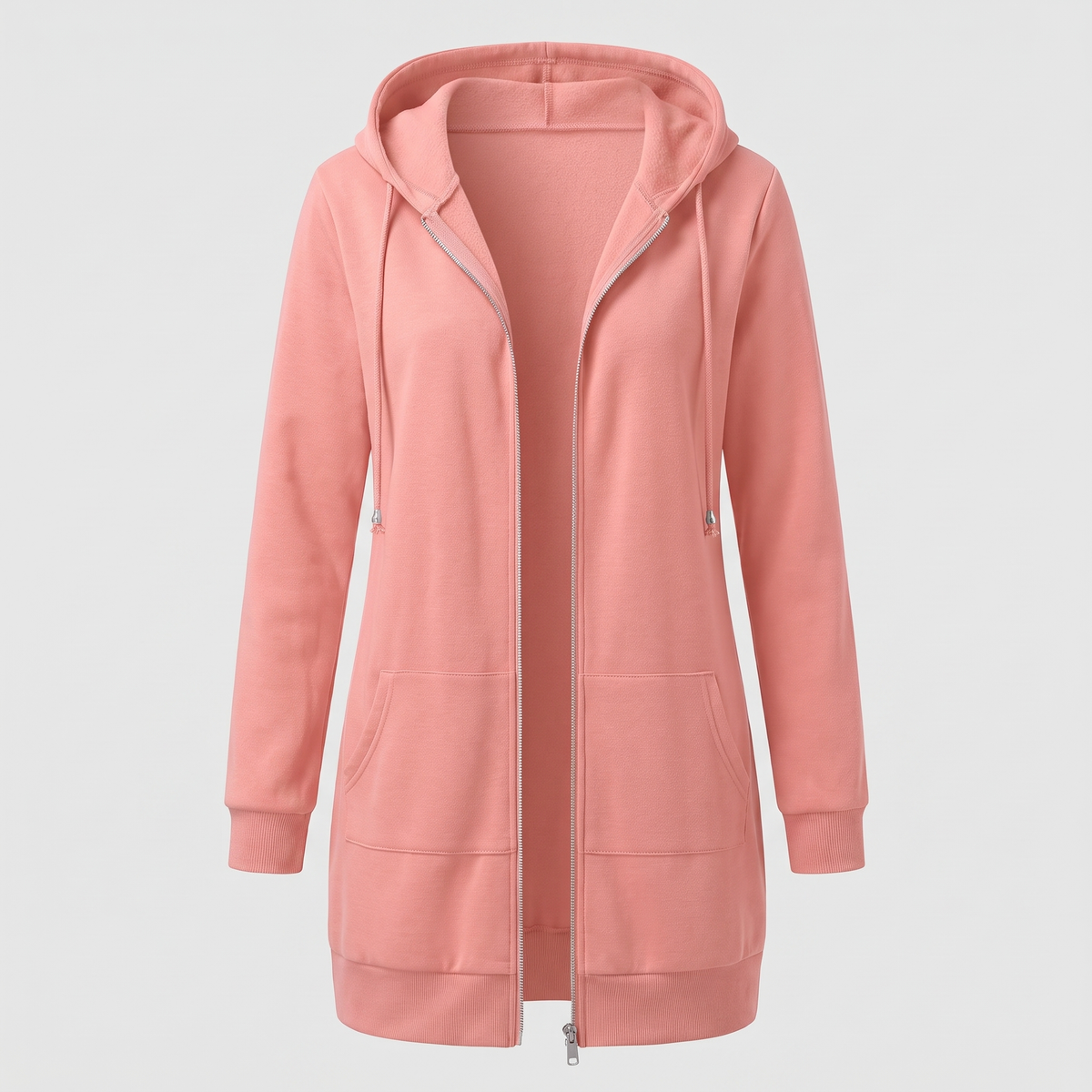 Shona Women's Longline Zip Up Hoodie