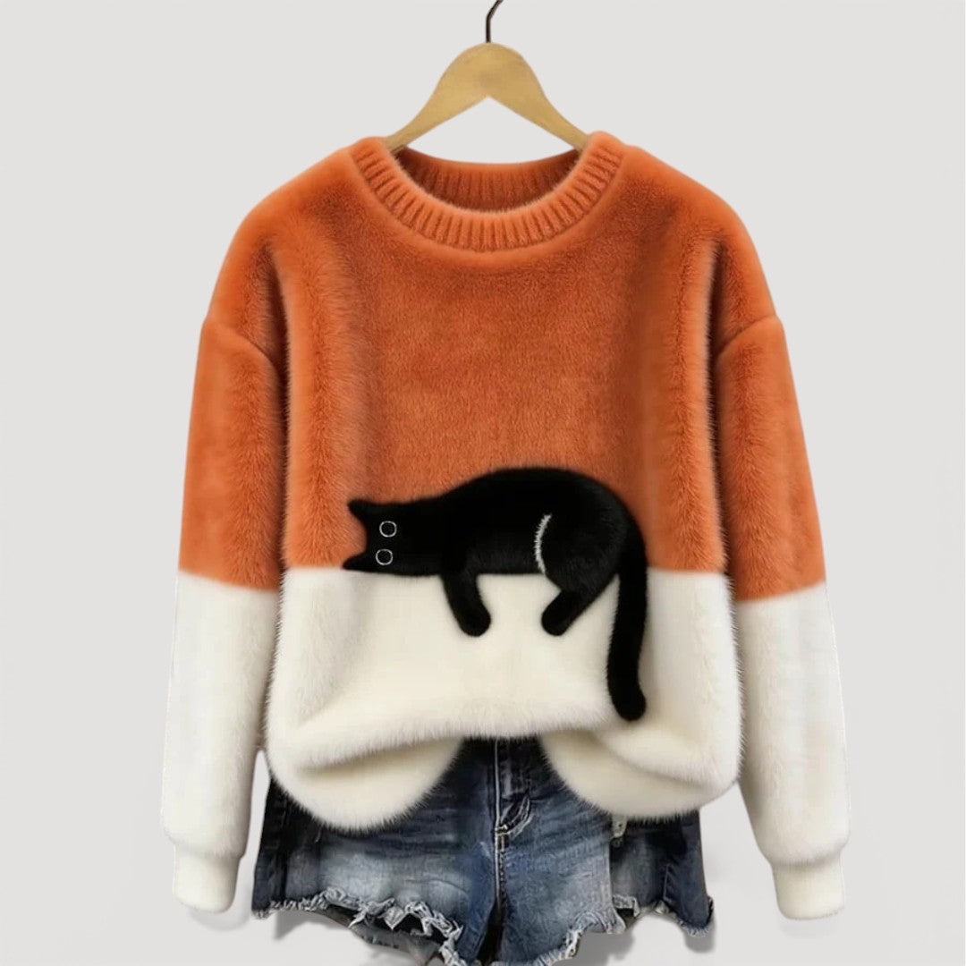 Millie Women's Knitted Jumper - Orange