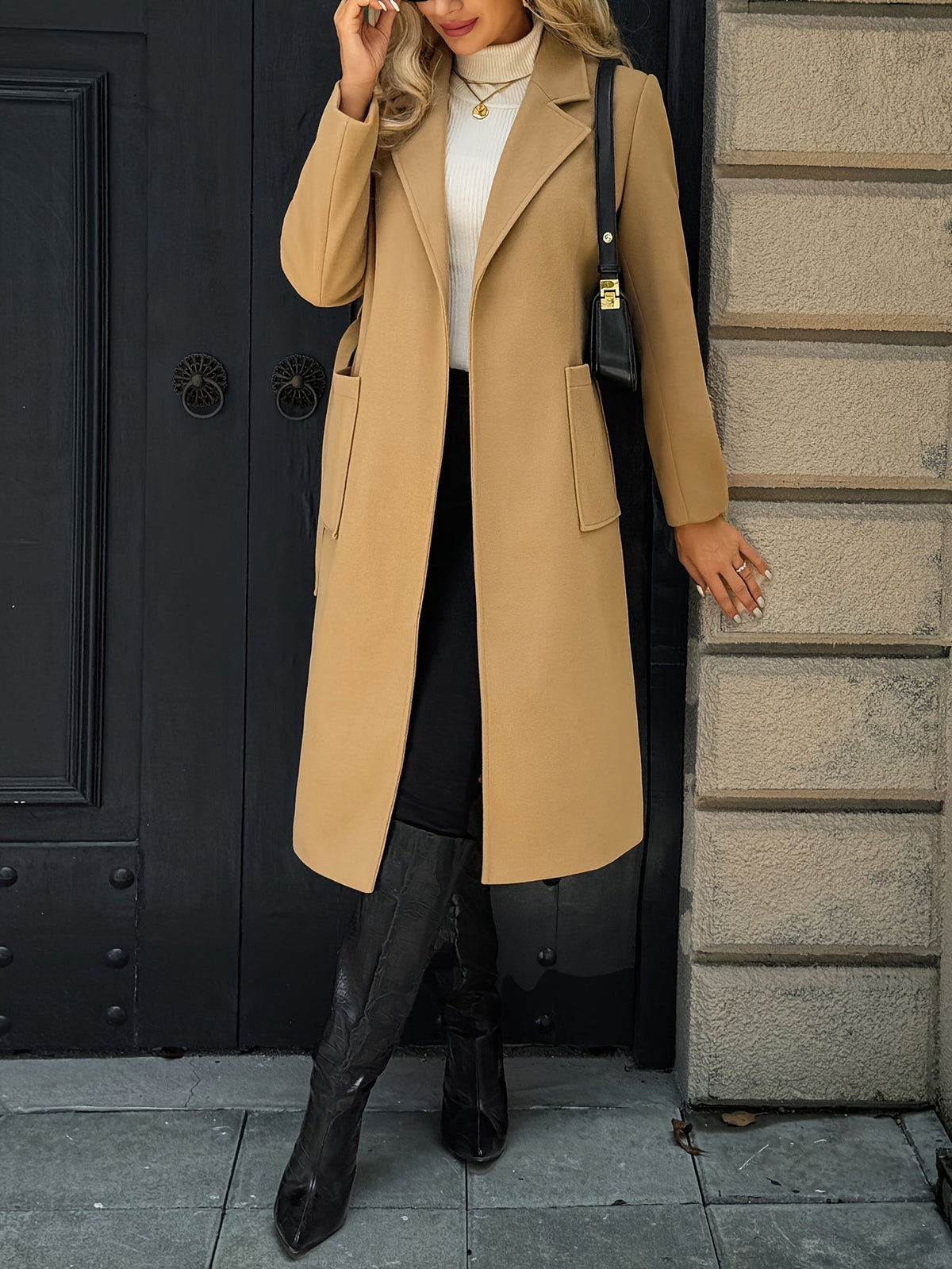 Olivia Women's Long Belted Trench Coat