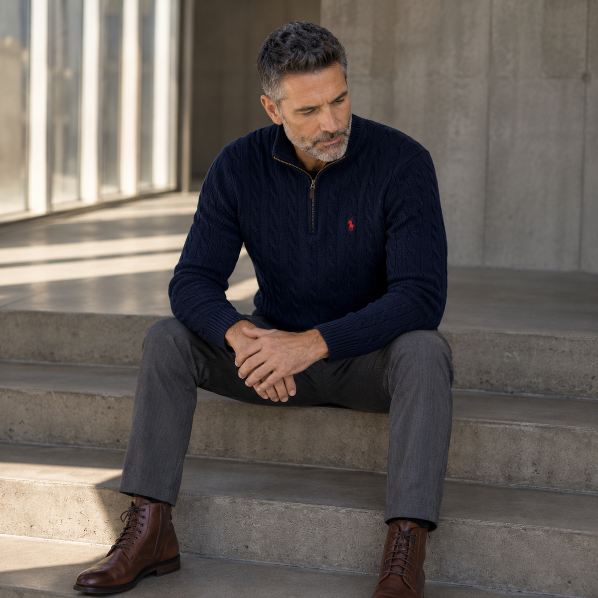 RL Cashmere-Wool Blend Pullover