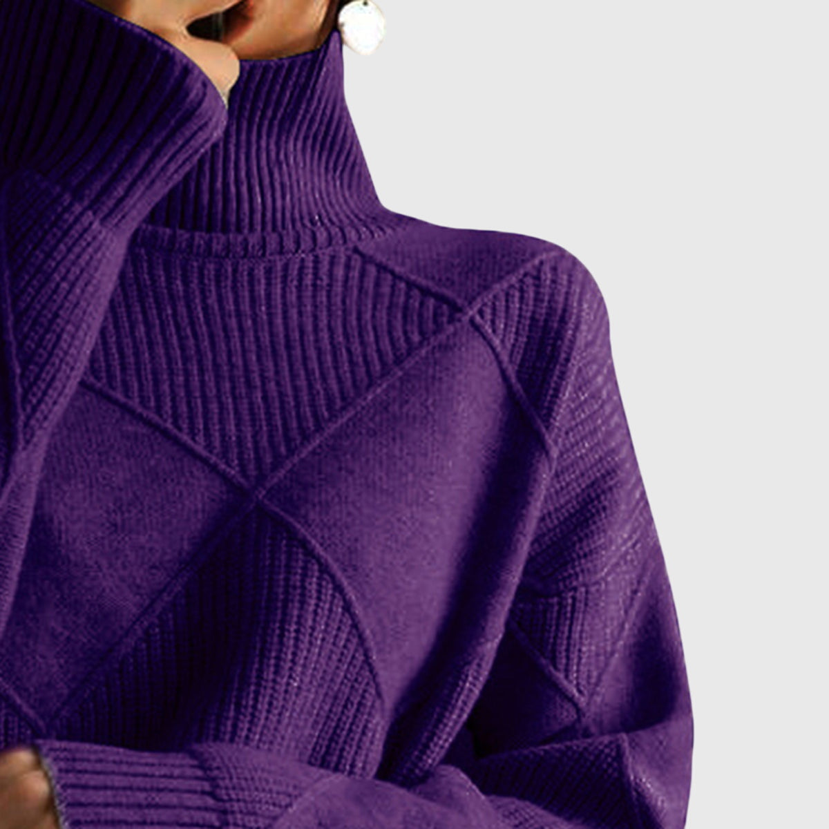 Cassie Women's Roll Neck Knitted Jumper