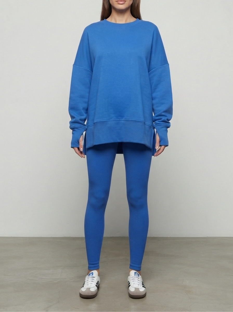 Miriam Knitted Loungewear Set - Blue