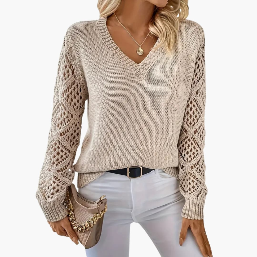 Lydia Women's Knitted Jumper - Beige