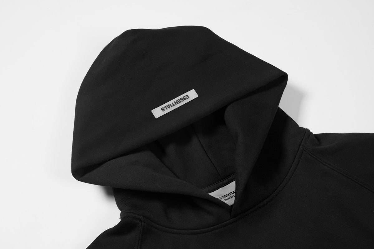 ES Hoodie - Black Oversized Long-Sleeve Pullover Unisex