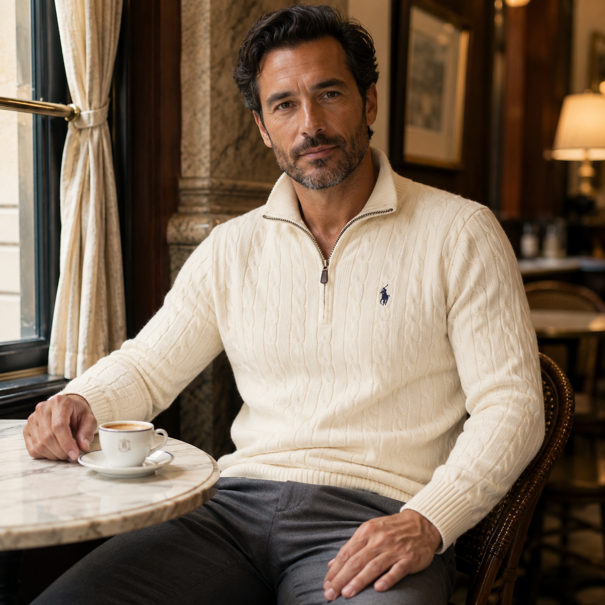 RL Cashmere-Wool Blend Pullover
