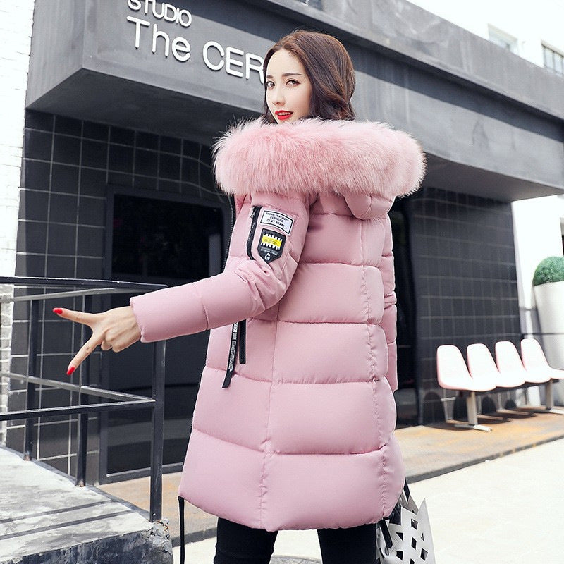 Daisy Long Puffer Winter Coat - Pink