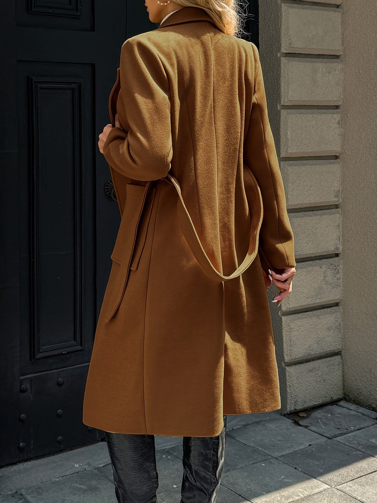 Olivia Women's Long Belted Trench Coat
