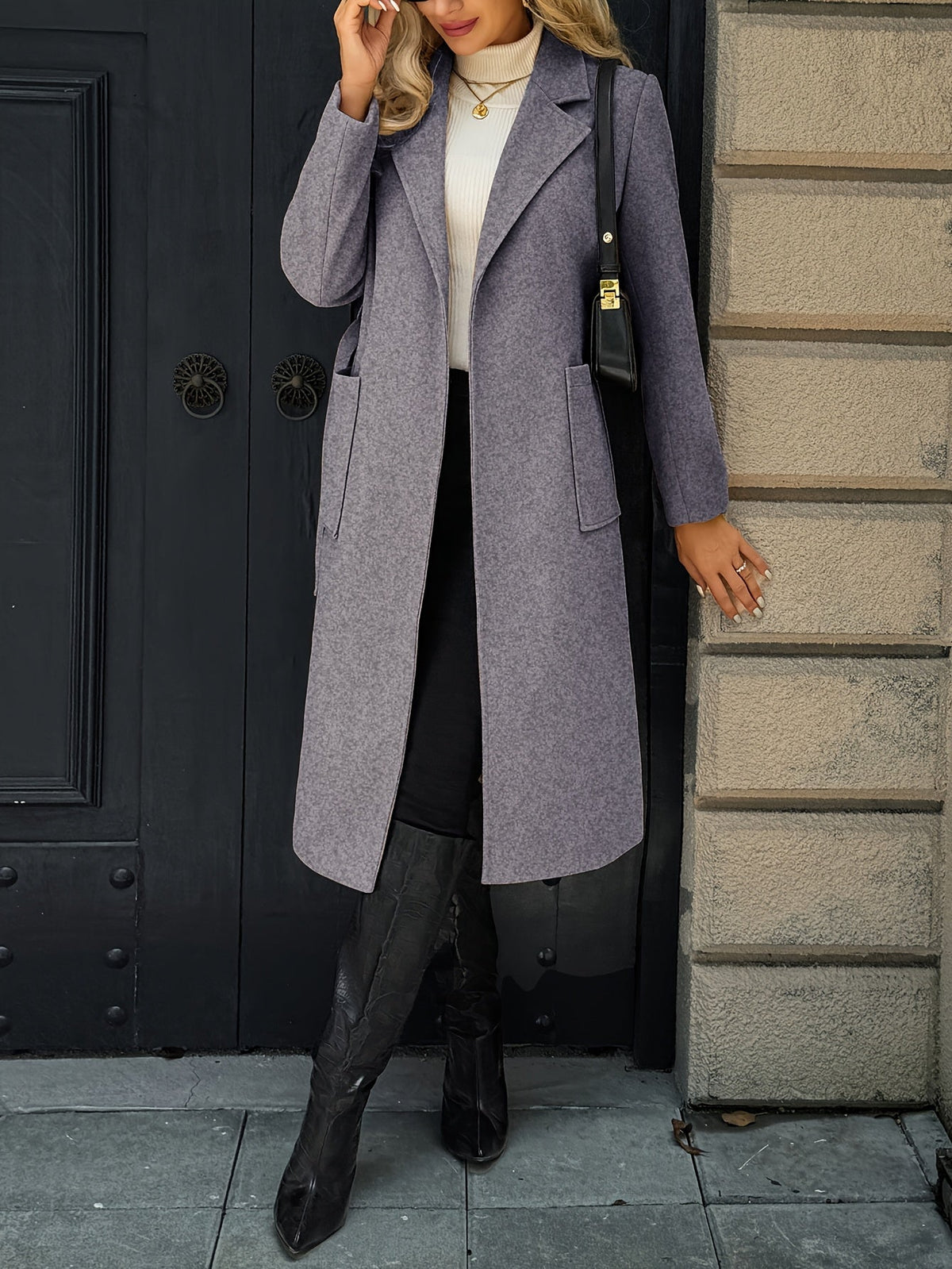 Olivia Women's Long Belted Trench Coat