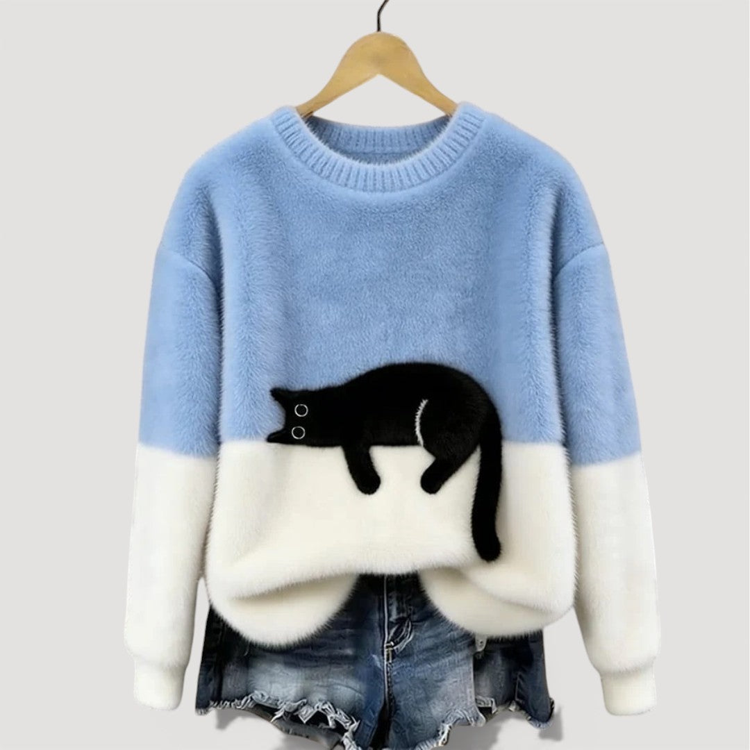 Millie Women's Knitted Jumper - Light Blue