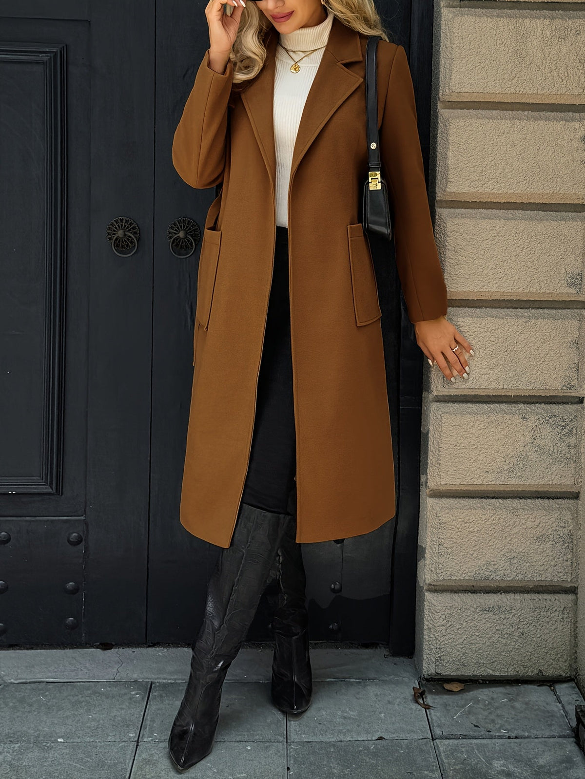 Olivia Women's Long Belted Trench Coat