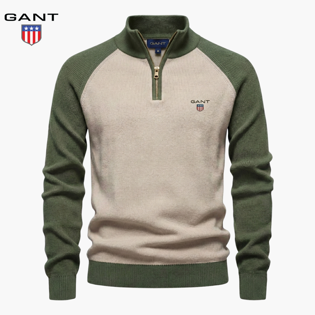 GT Knitted Half-Zip Sweater