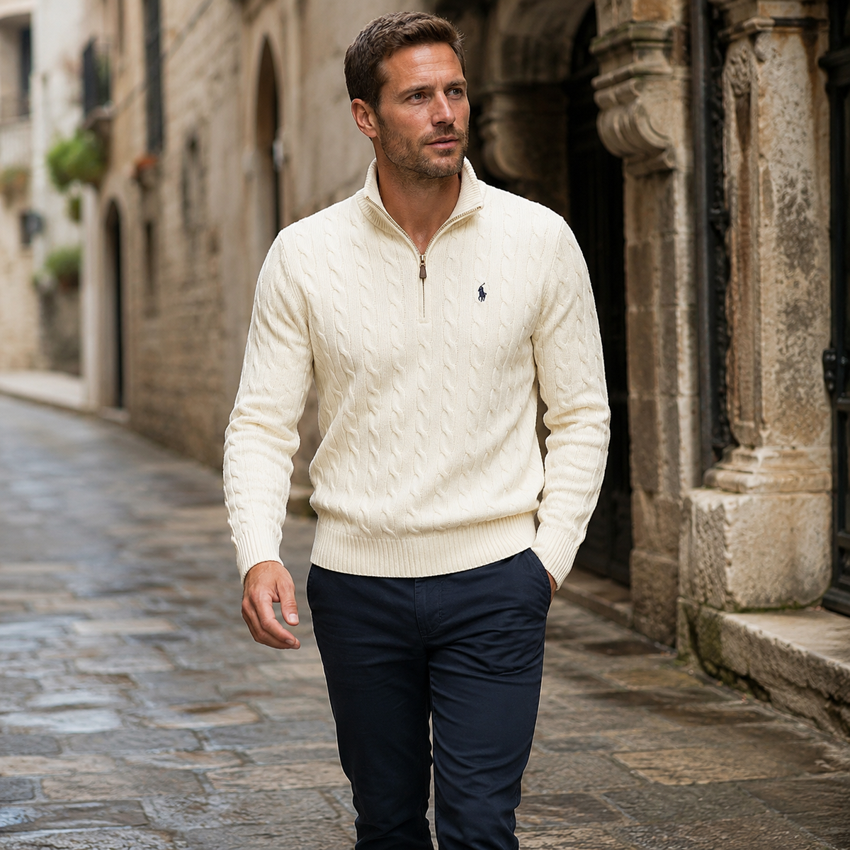 RL Cashmere-Wool Blend Pullover