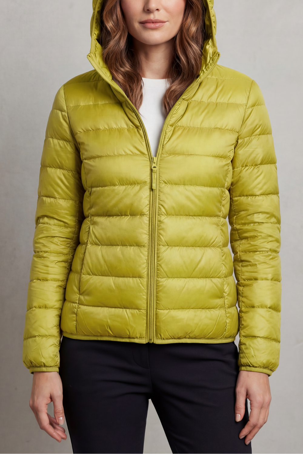 Alice Women's Nylon Quilted Puffer Jacket - Light Green