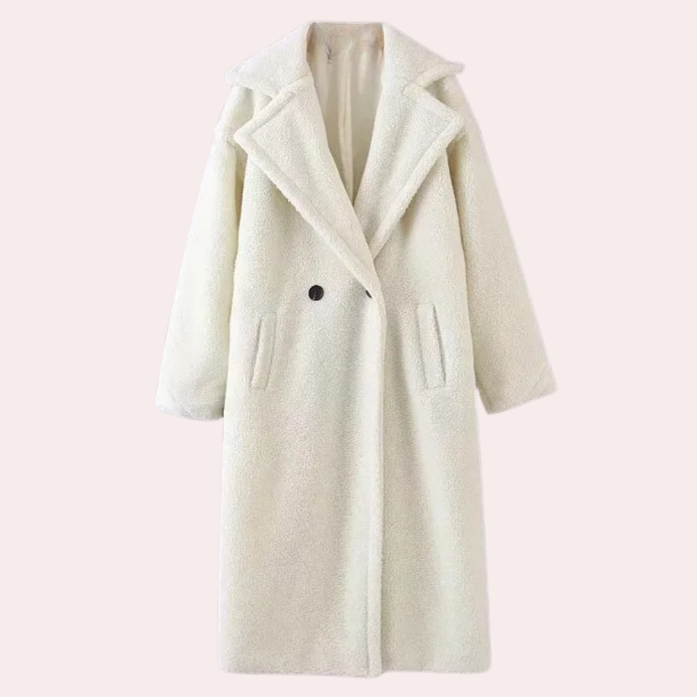 Juno Women's Winter Teddy Fleece Jacket - White