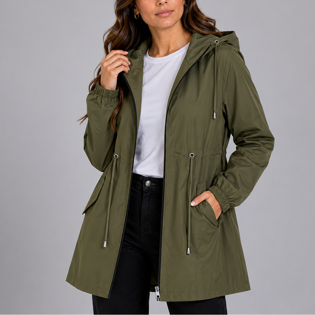 Emily Women's Rain Parka Waterproof Jacket - Green