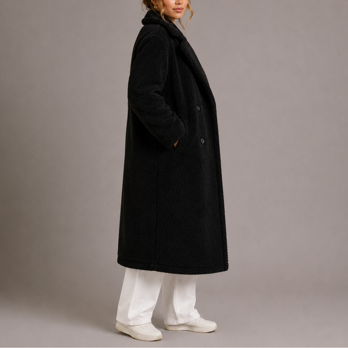 Lynn Women's Winter Long Teddy Faux Fur Coat