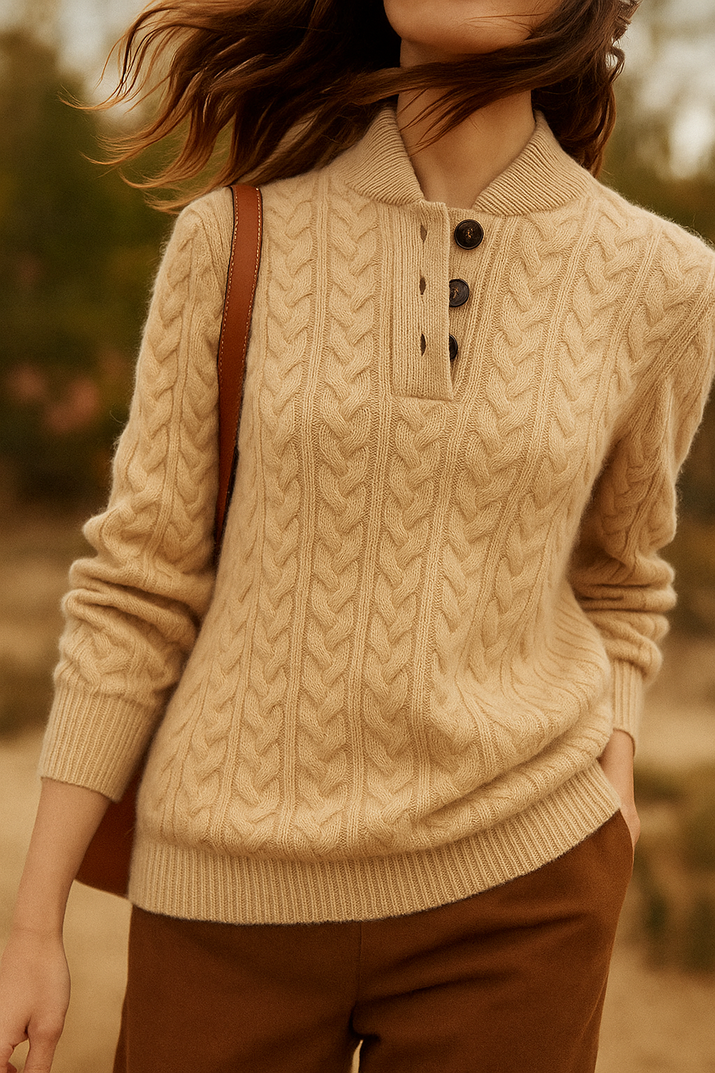 Dottie Women's Cashmere Cable Knit Jumper