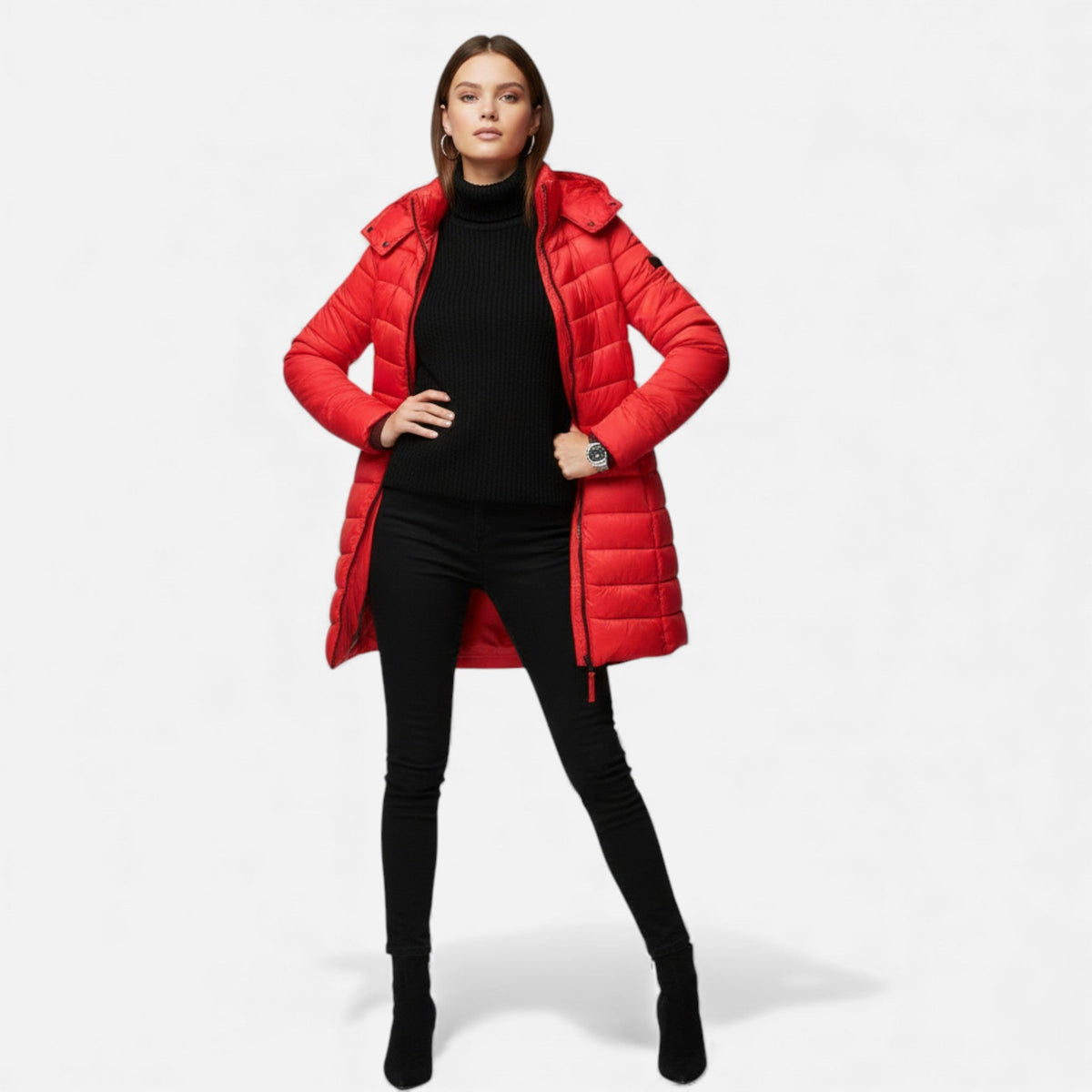 Fleur Women's Slim Quilted Puffer Coat
