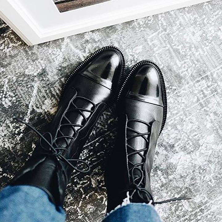 Maeve Women's Leather Heeled Ankle Boots
