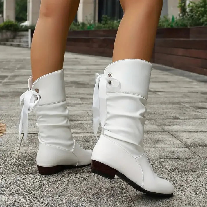 Saskia Women's Leather Knee High Boots