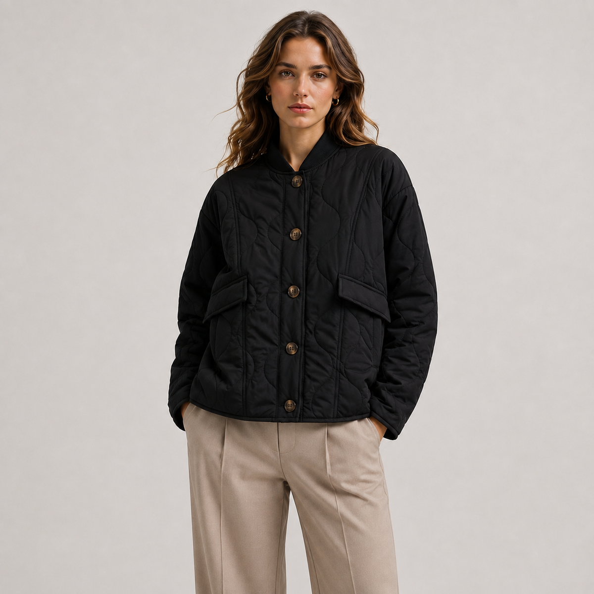 Wren Women's Quilted Jacket - Black