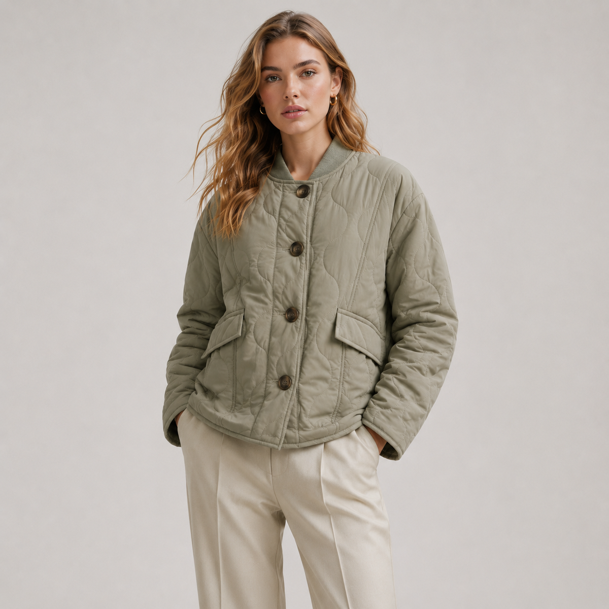 Wren Women's Quilted Jacket - Green