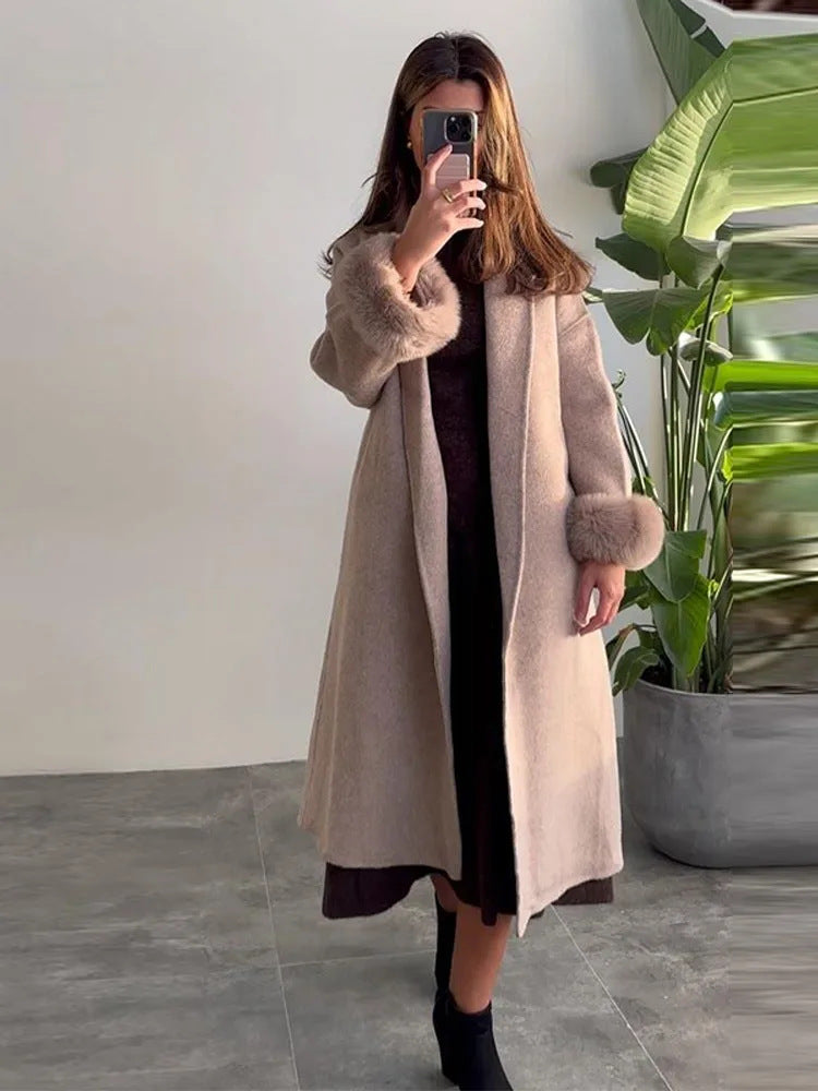 Ruth Women's Long Winter Coat - Light Lilac