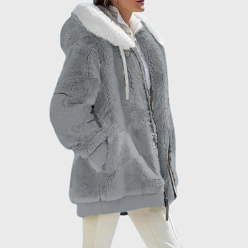 Sofia Women's Tailored Quilted Puffer Jacket - Gray