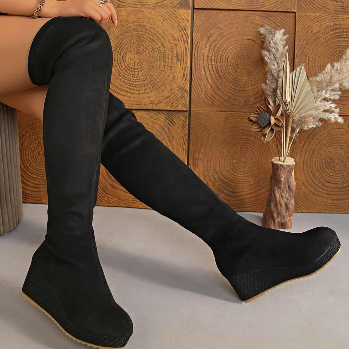 Una Women's Wedge Over the Knee Boots