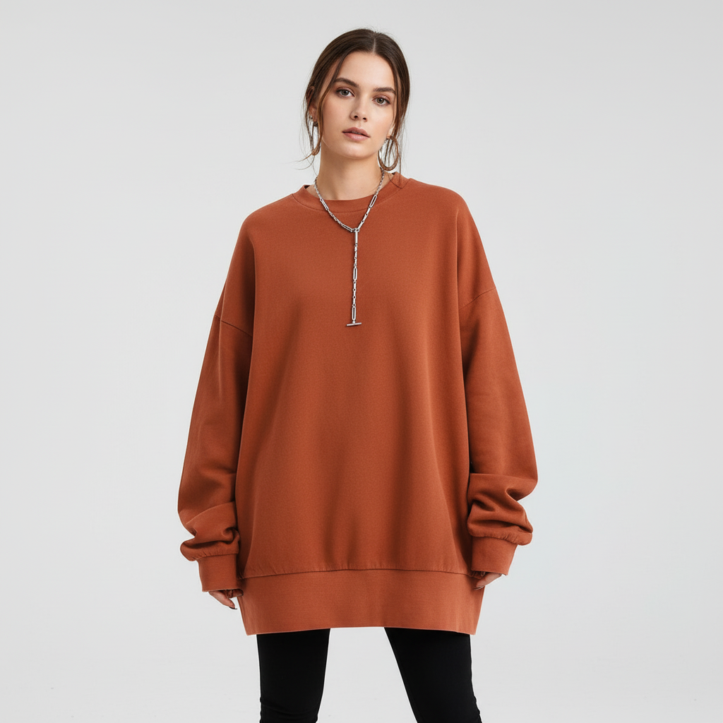 Agnes Women's Oversized Knitted Jumper - Orange