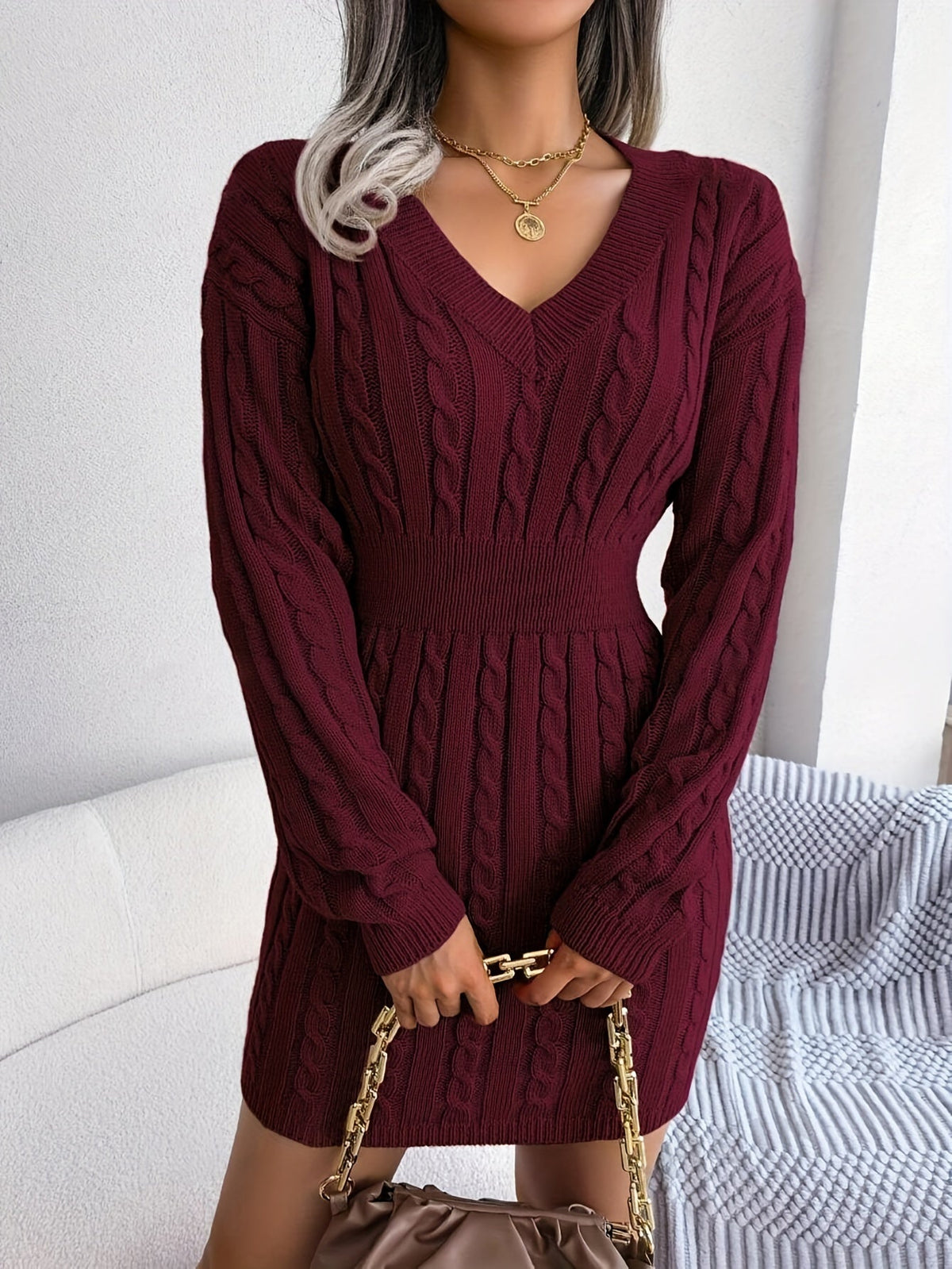 Heidi Women's Knitted Jumper Dress