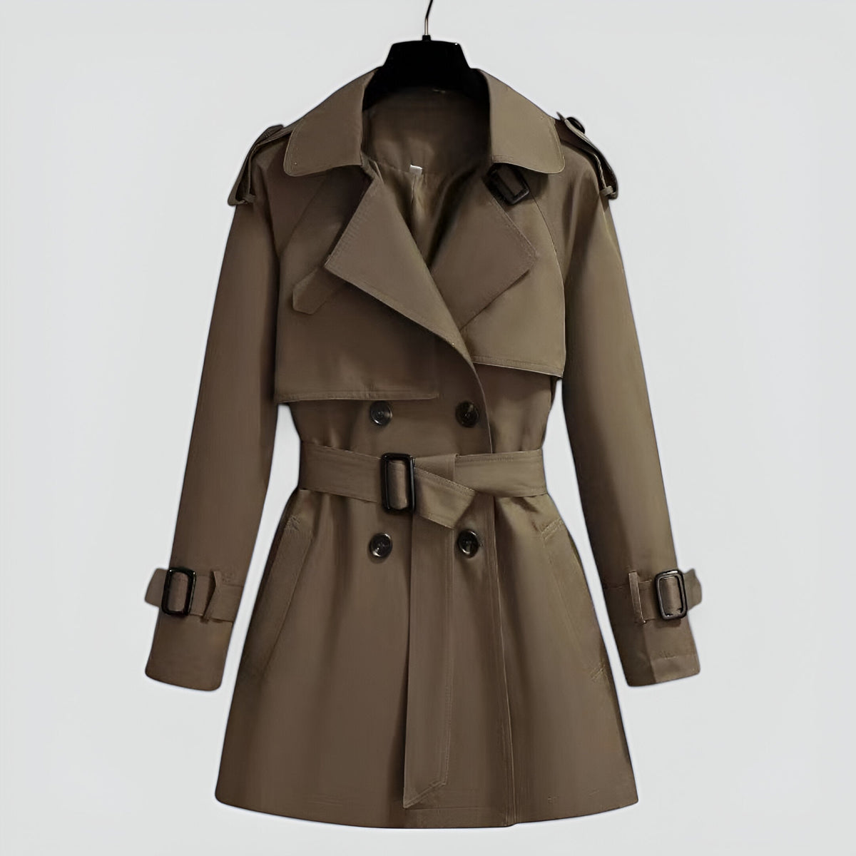 Jessica Women's Cotton Trench Coat - Khaki