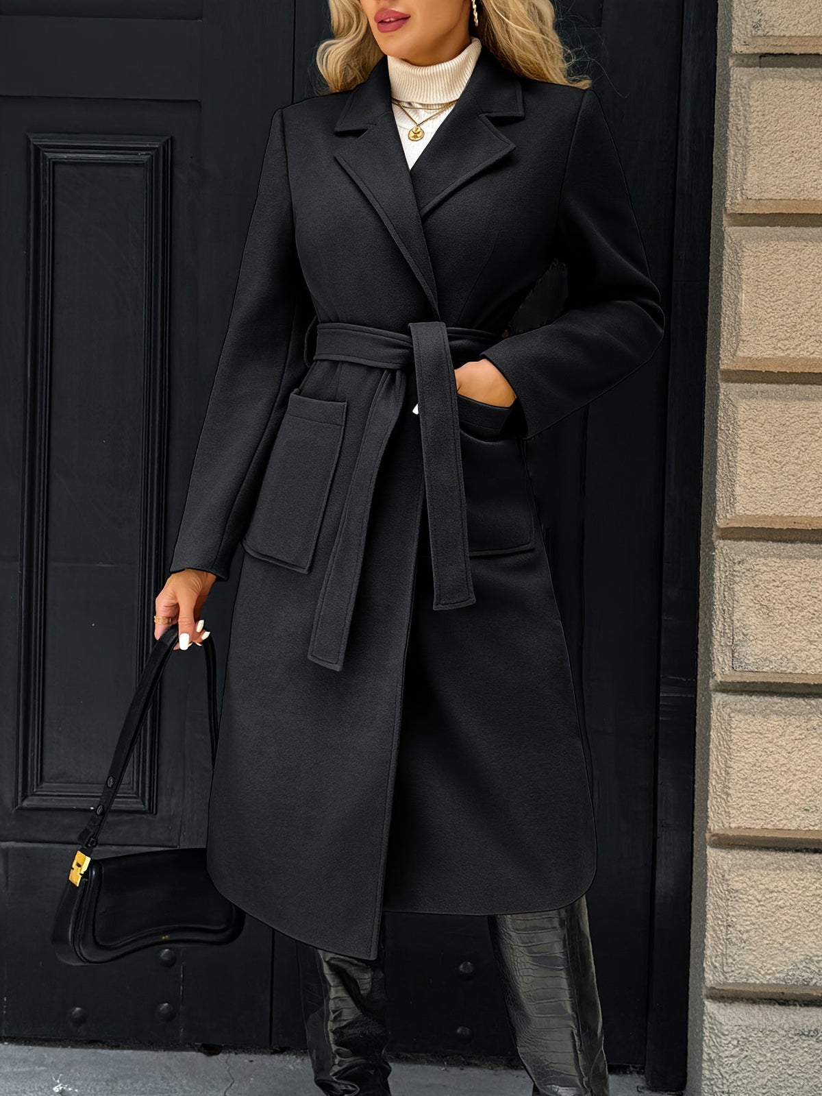 Olivia Women's Long Belted Trench Coat