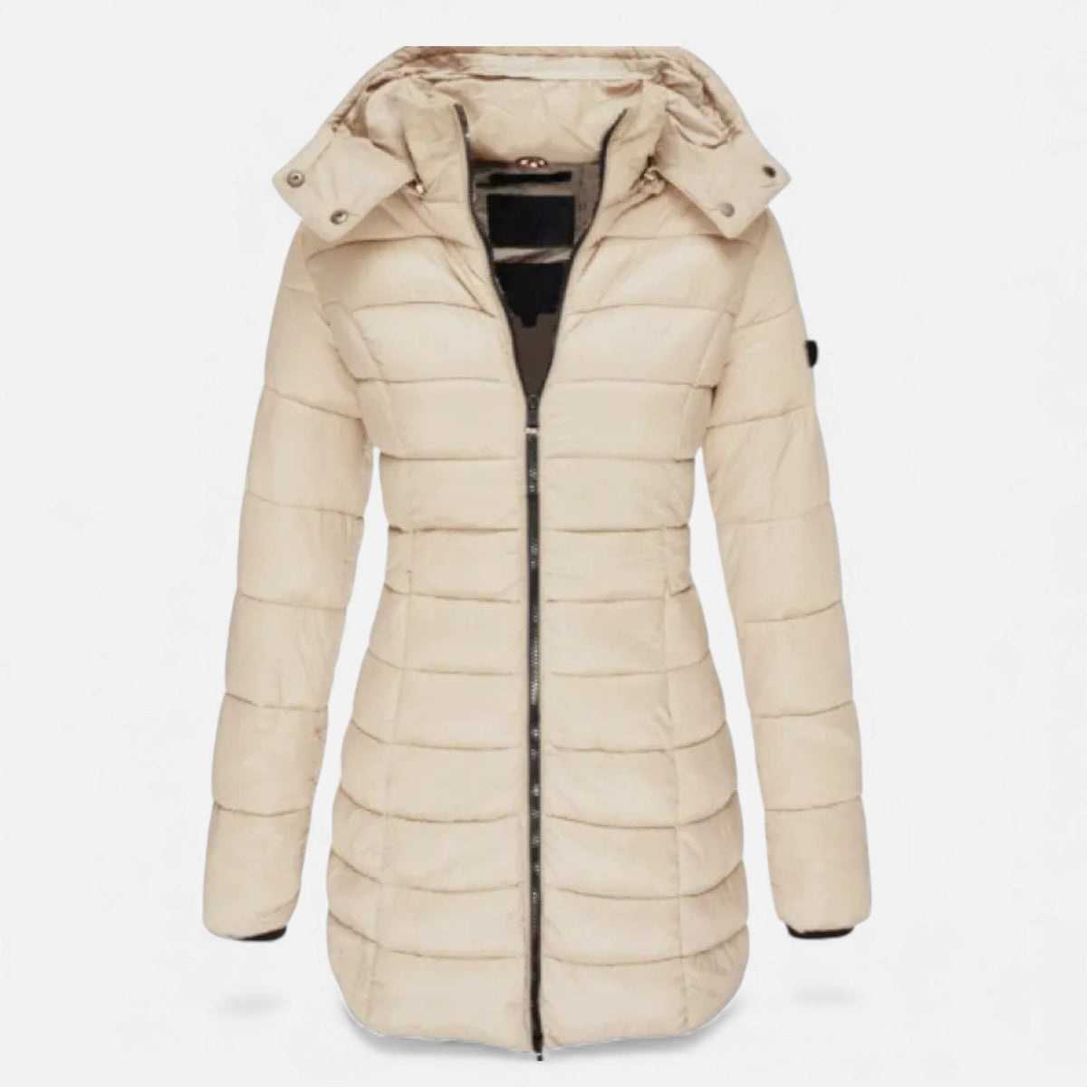 Fleur Women's Slim Quilted Puffer Coat - Beige