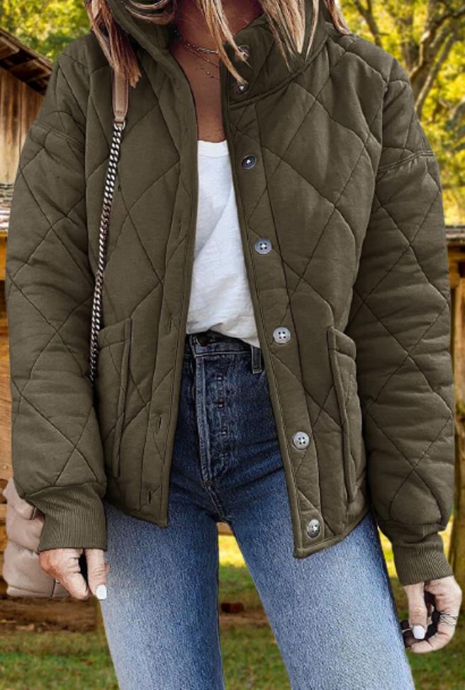 Madeleine Quilted Jacket - Olive Green