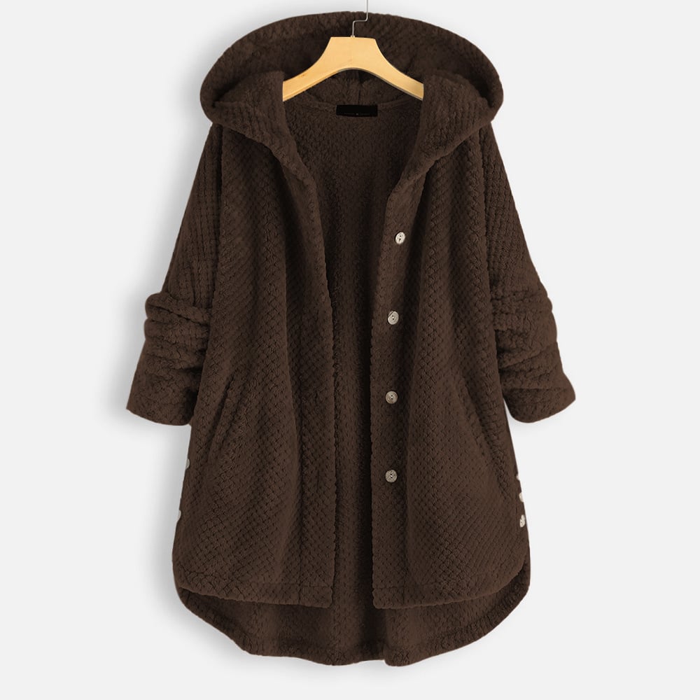 Poppy Women's Fleece Jacket - Dark Brown