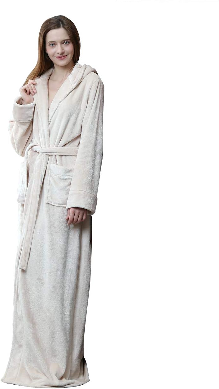 Hilda Long Fleece Hooded Dressing Gown