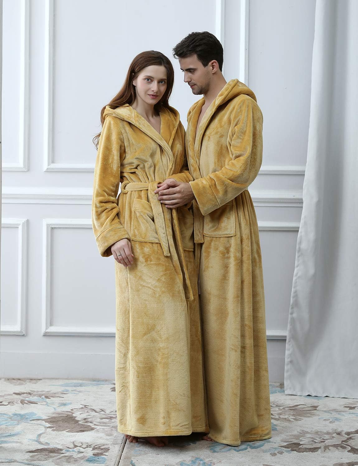 Hilda Long Fleece Hooded Dressing Gown