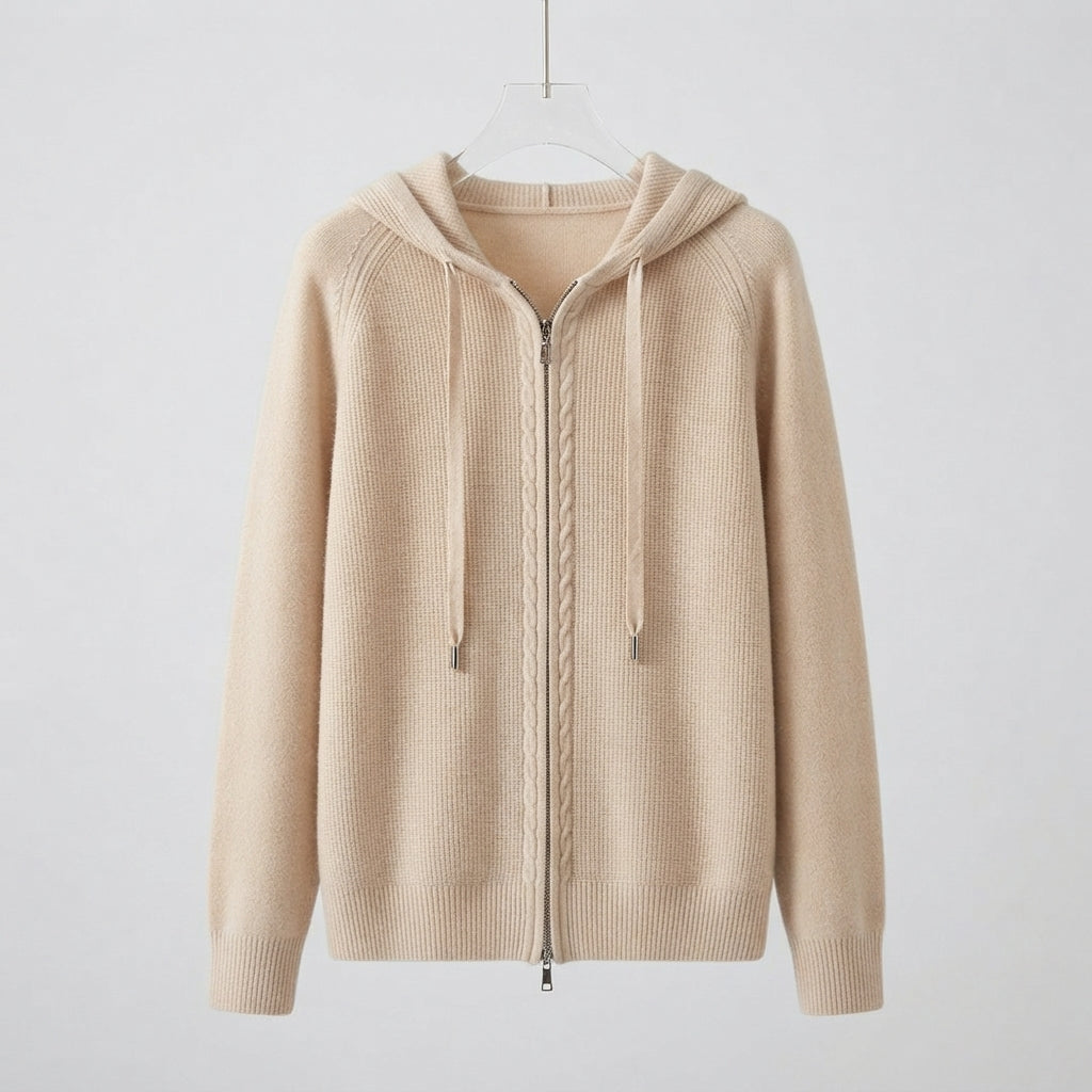 Imelda Women's Knitted Zip Up Hoodie