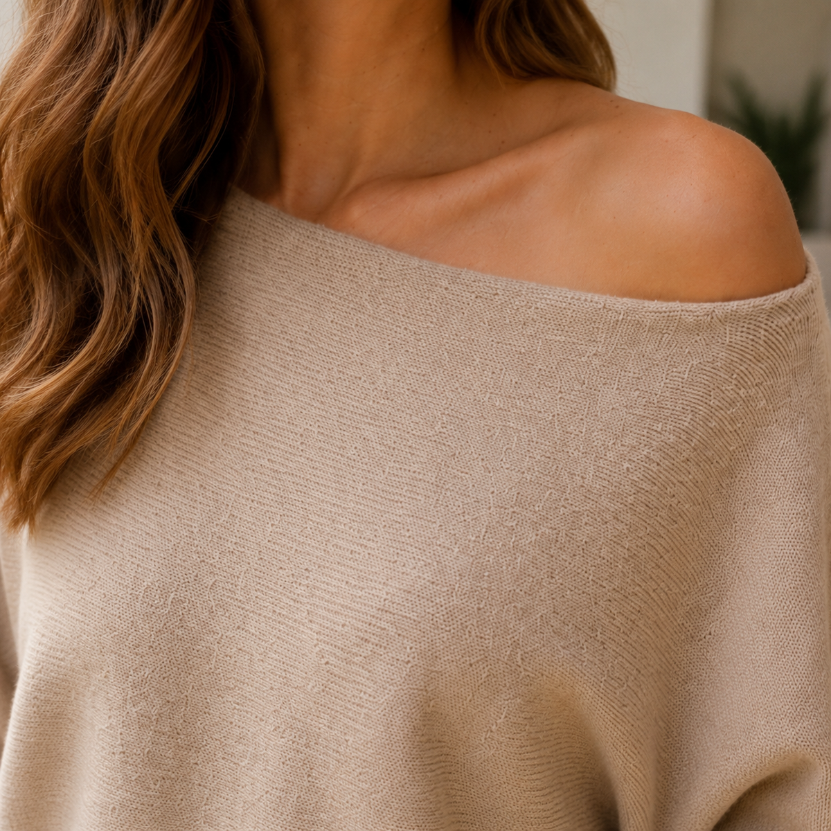 Sybil Women's Off the Shoulder Knitted Jumper