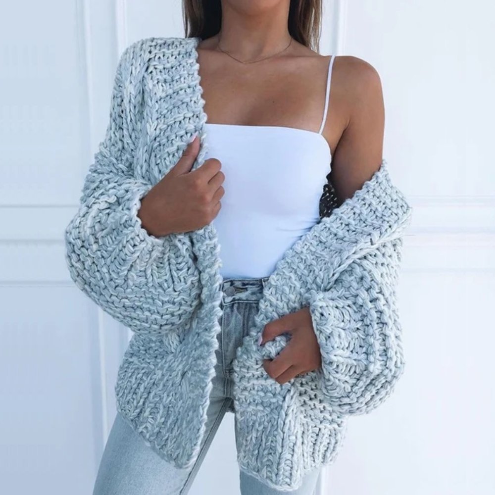 Dora Women's Long Chunky Knit Cardigan