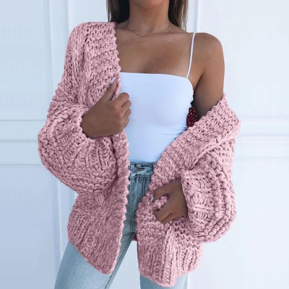Dora Women's Long Chunky Knit Cardigan