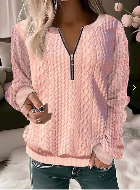Georgia Women's Cable Knit Jumper - Pink