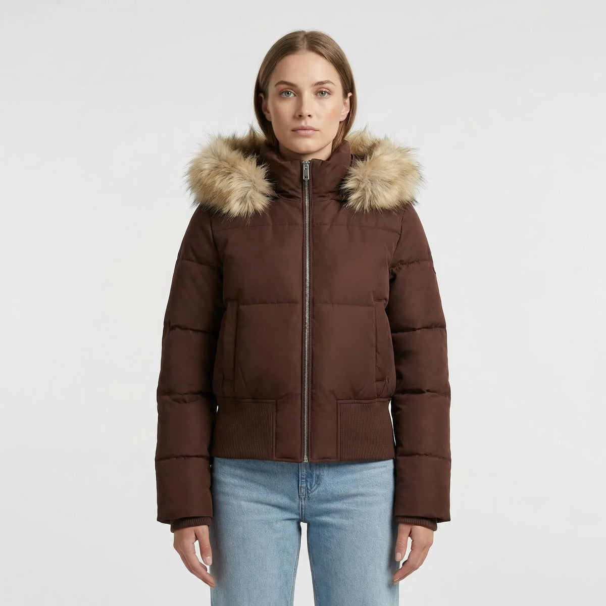Grace Women's Quilted Cropped Puffer Jacket