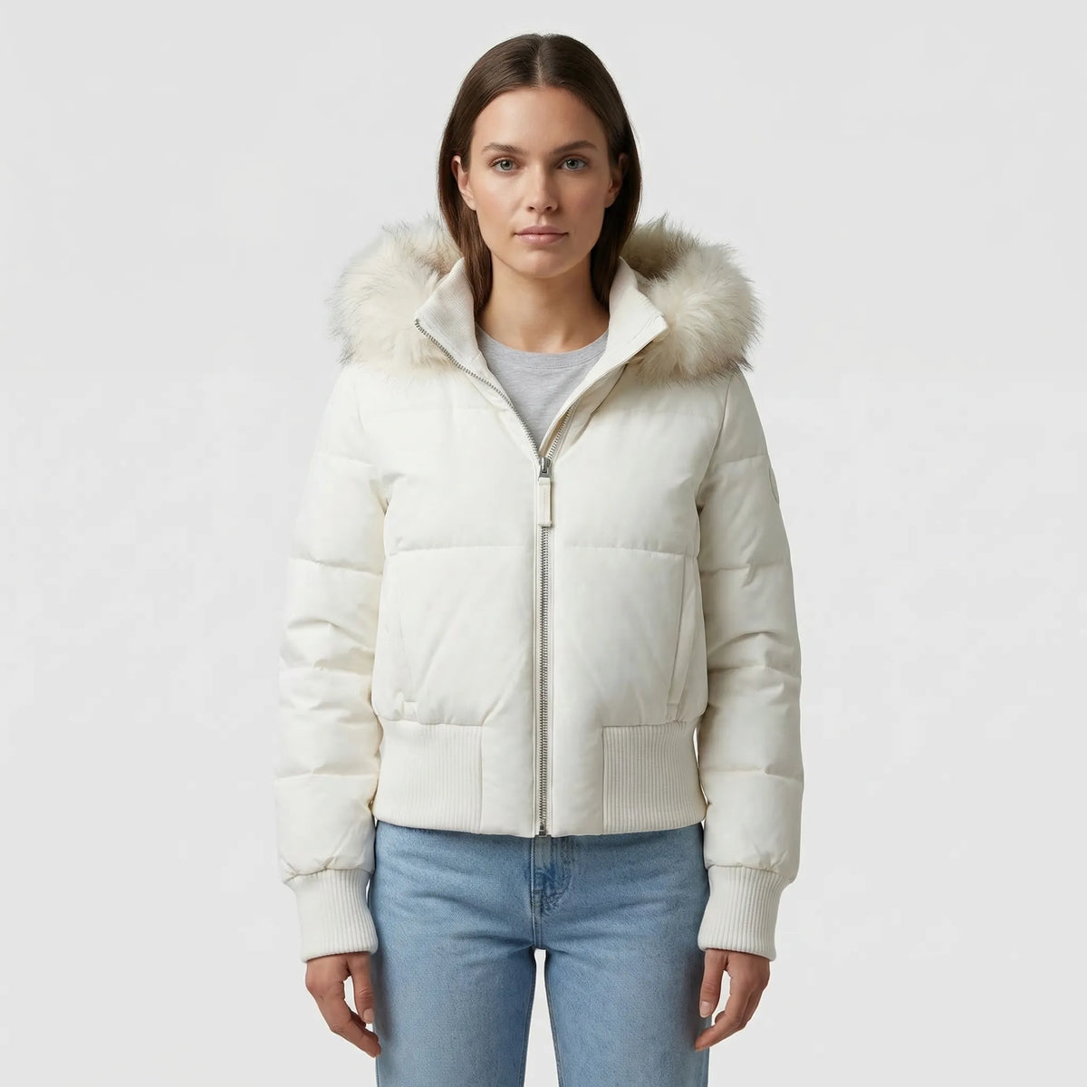 Grace Women's Quilted Cropped Puffer Jacket
