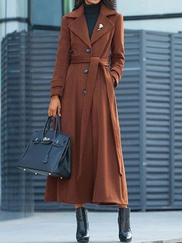 Goldie Women's Long Winter Wool Coat