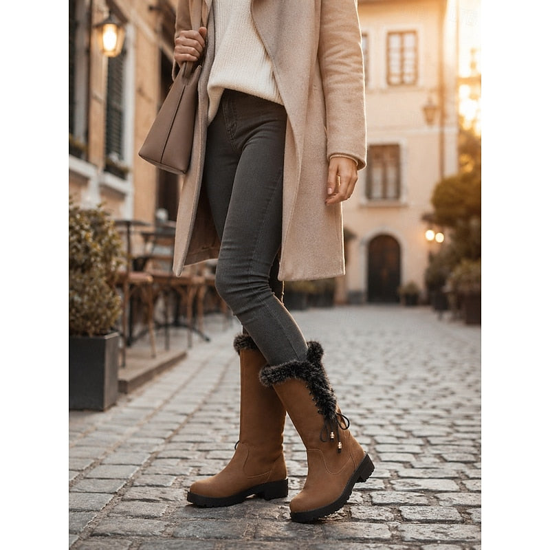 Greta Women's Suede Knee High Boots