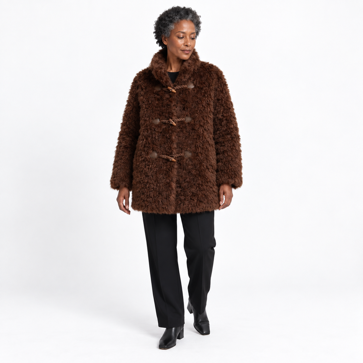 Fern Women's Faux Fur Jacket - Brown